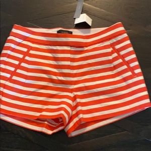 NWT J Crew shorts Orange/white 3” inseam size 6